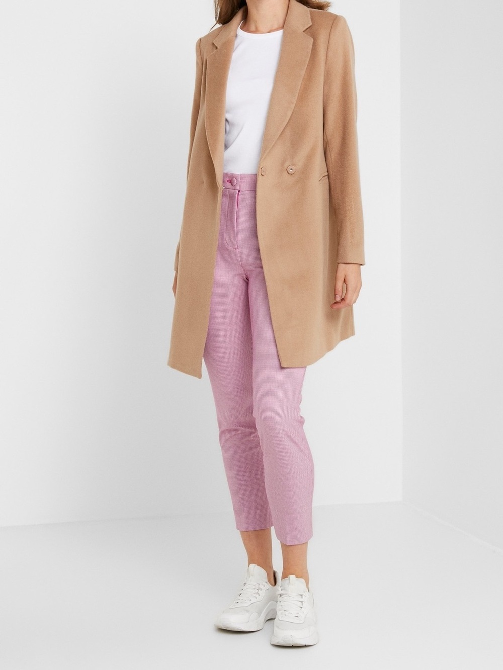 J.CREW NWT High-Rise Cameron Pink Check Cropped Dress Pants 6
